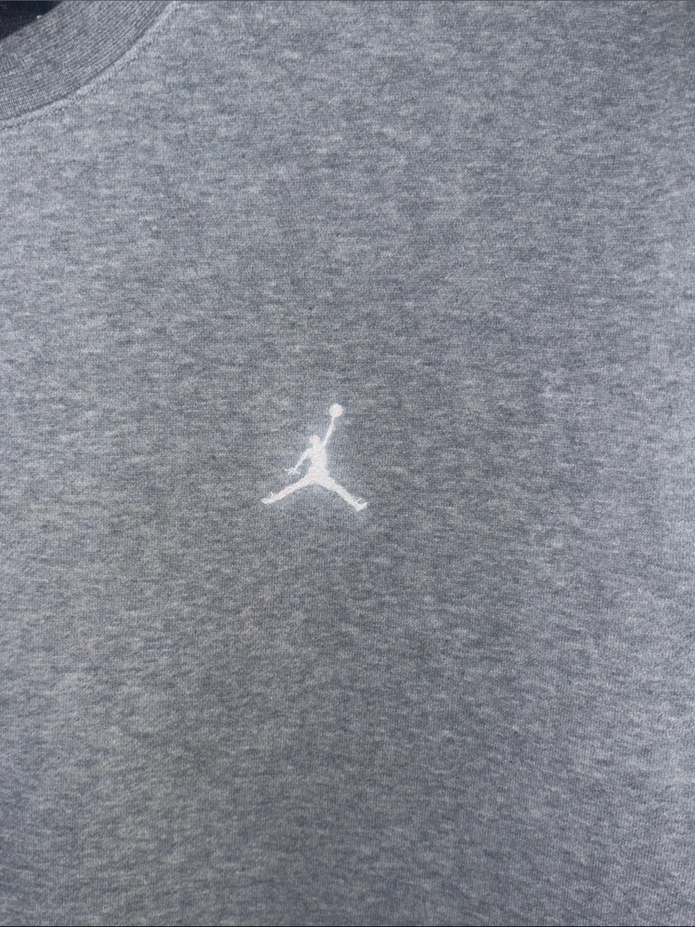 Jordan Gray Crewneck Sweatshirt with White Jumpman